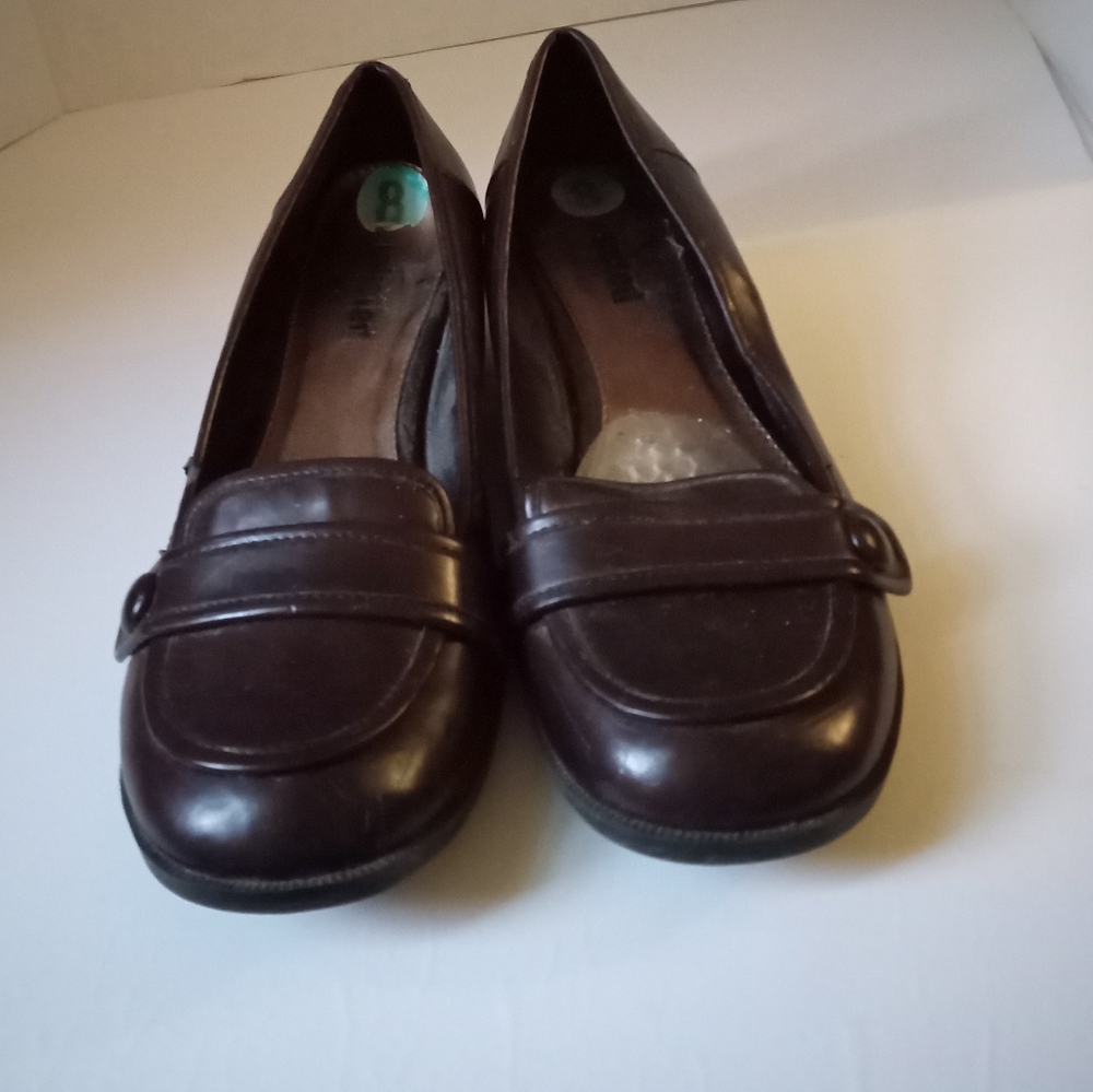 Unlisted Leather Rubber Sole Heeled Loafers-VTG-1990's -Size: 8